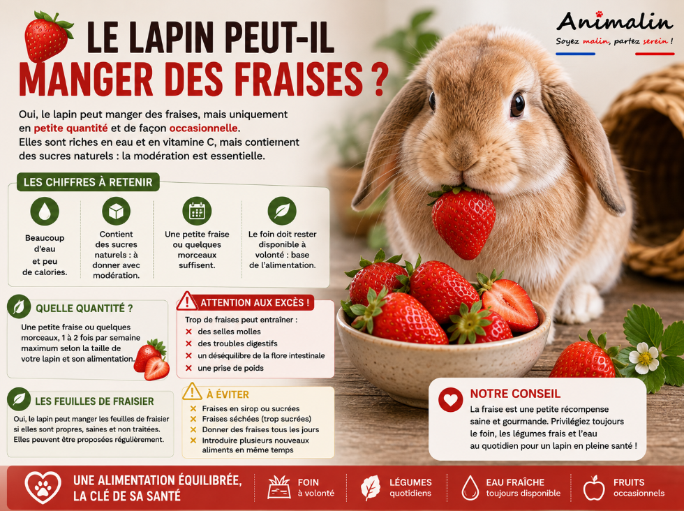 🍓 Le lapin peut-il manger des fraises ? Le guide complet (2026)