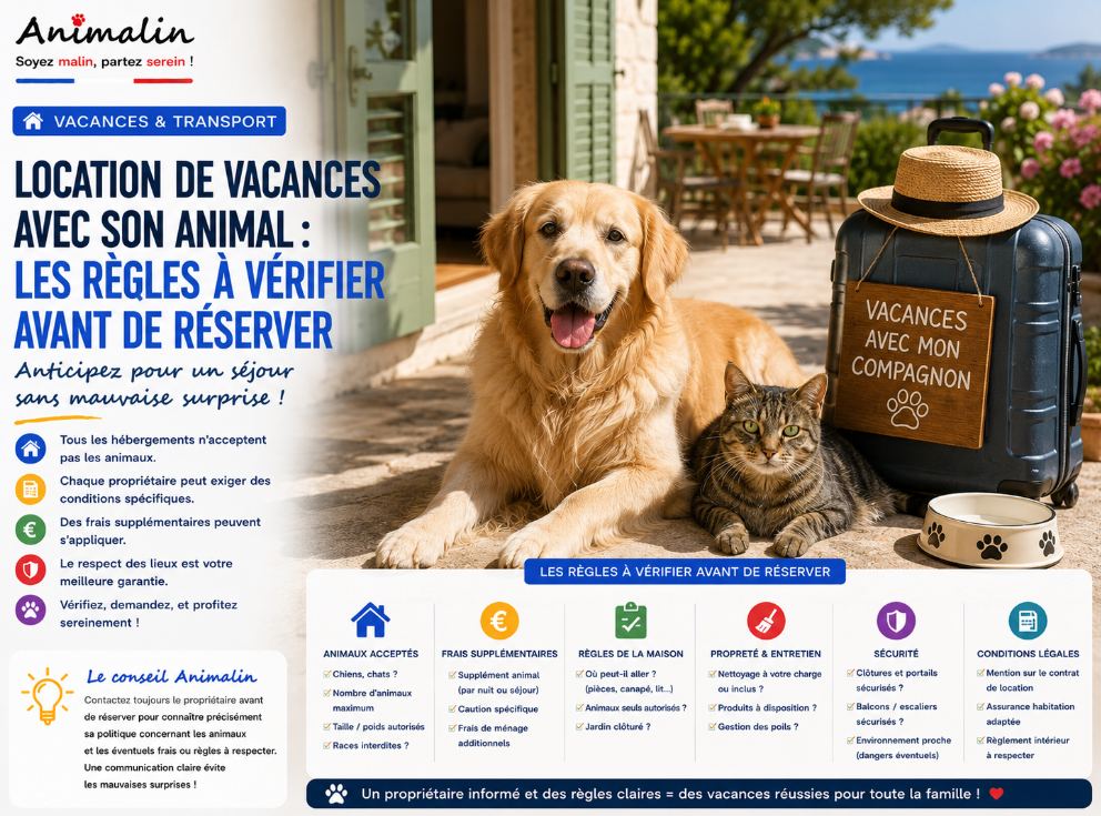 🏡 Location de vacances avec son animal : les règles à vérifier avant de réserver ⭐⭐⭐