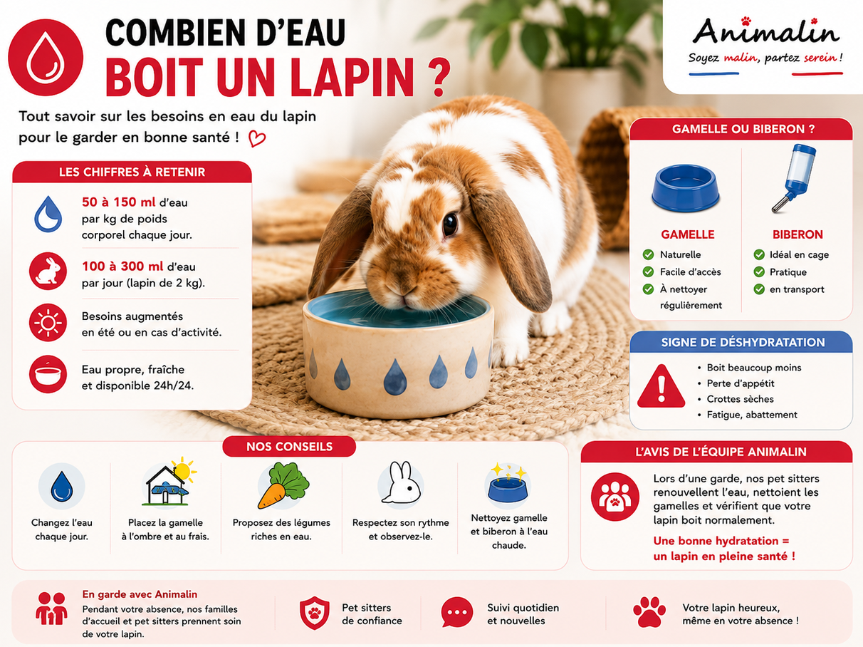 💧 Combien d'eau boit un lapin ? Le guide complet (2026)