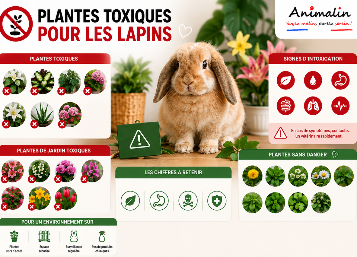 🚫 Les plantes toxiques pour les lapins : la liste complète (2026)
