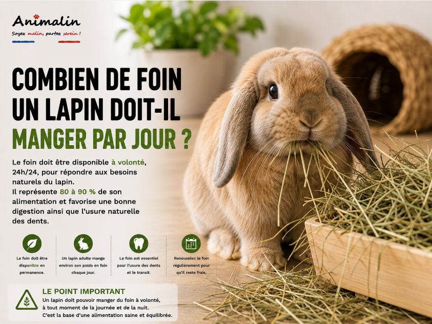 🌾 Combien de foin un lapin doit-il manger par jour ?