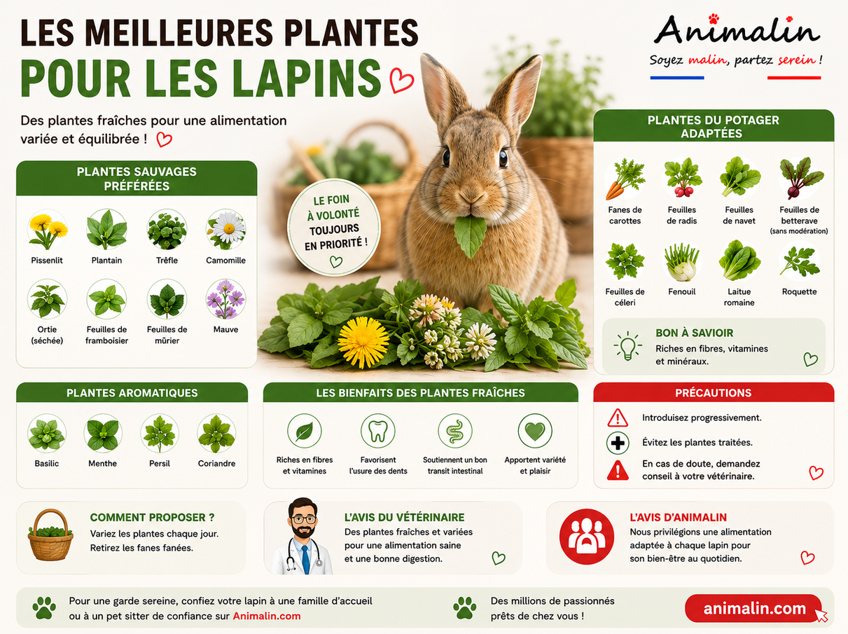 🌿 Les meilleures plantes pour les lapins : la liste des végétaux qu'ils adorent (2026)