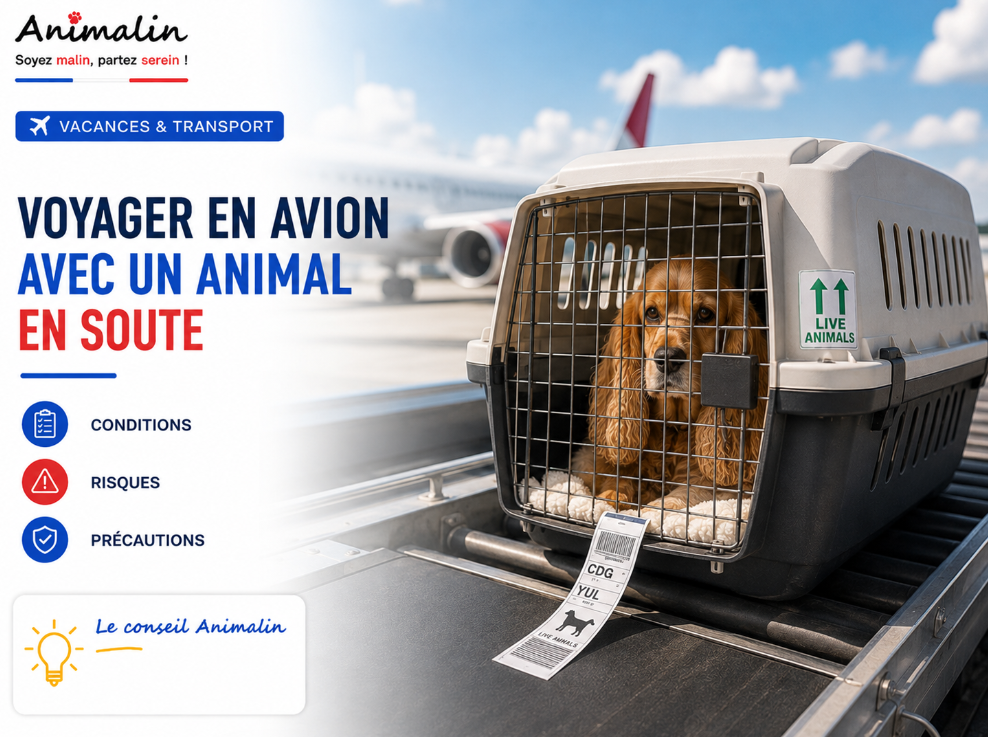 ✈️ Voyager en avion avec un animal en soute : conditions, risques et précautions