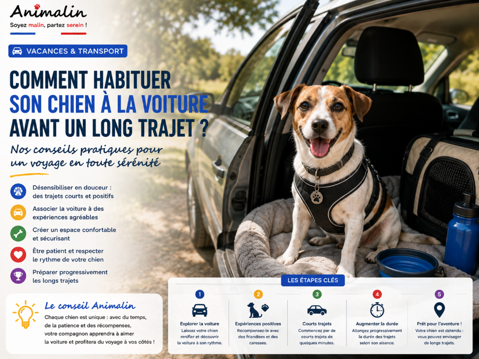 🐶 Comment habituer son chien à la voiture avant un long trajet ? ⭐⭐⭐