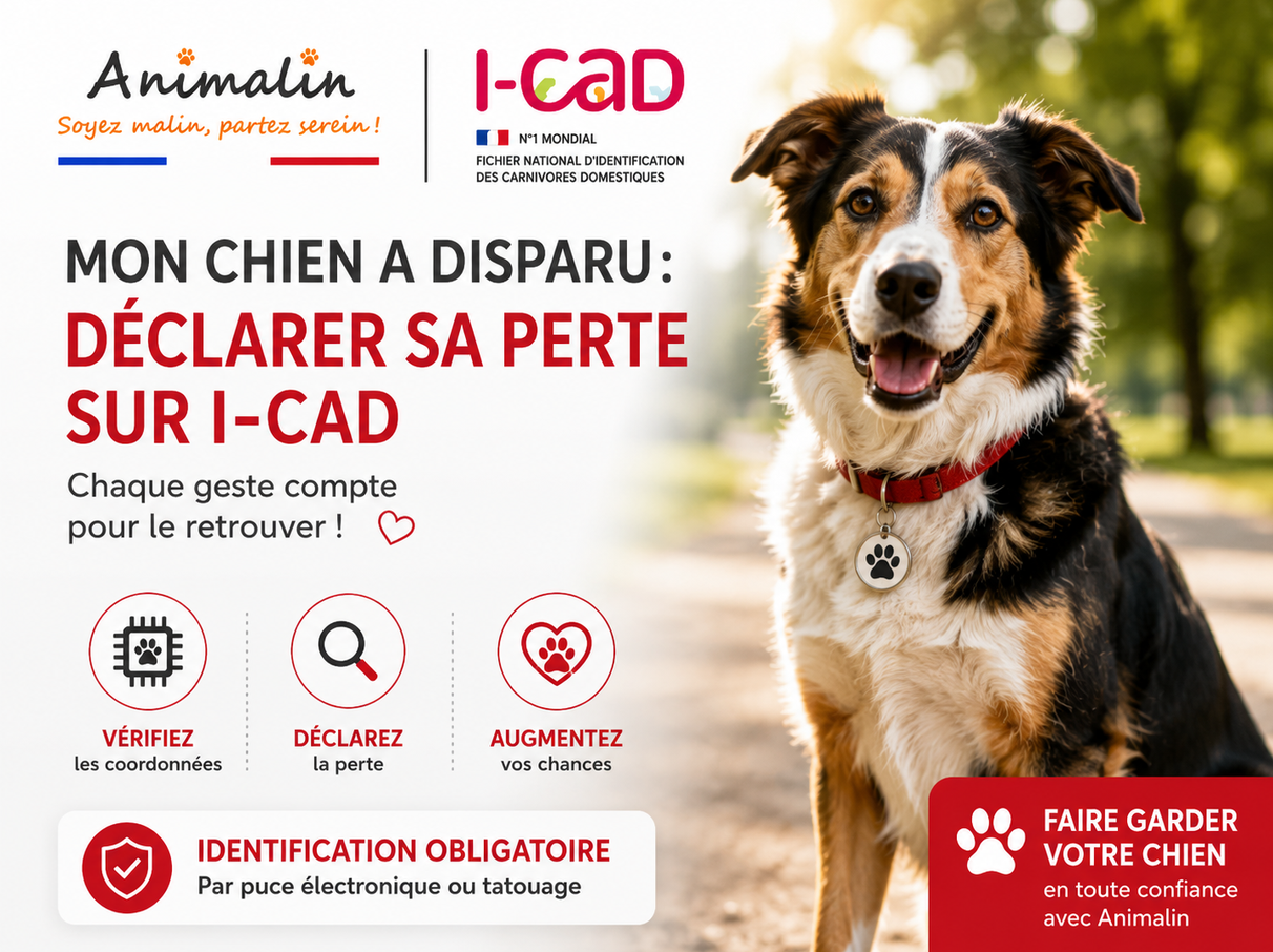 🐶 Mon chien a disparu : comment déclarer sa perte sur I-CAD ? Le guide complet (2026)