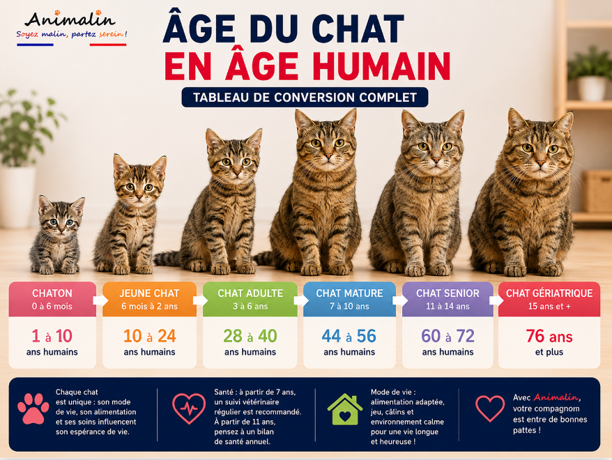 🐱 Quel âge a vraiment votre chat ? Le guide de conversion en âge humain
