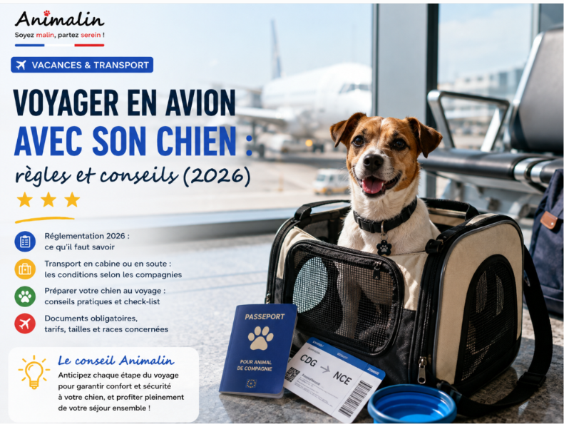✈️ Voyager en avion avec son chien : règles et conseils (2026) ⭐⭐⭐
