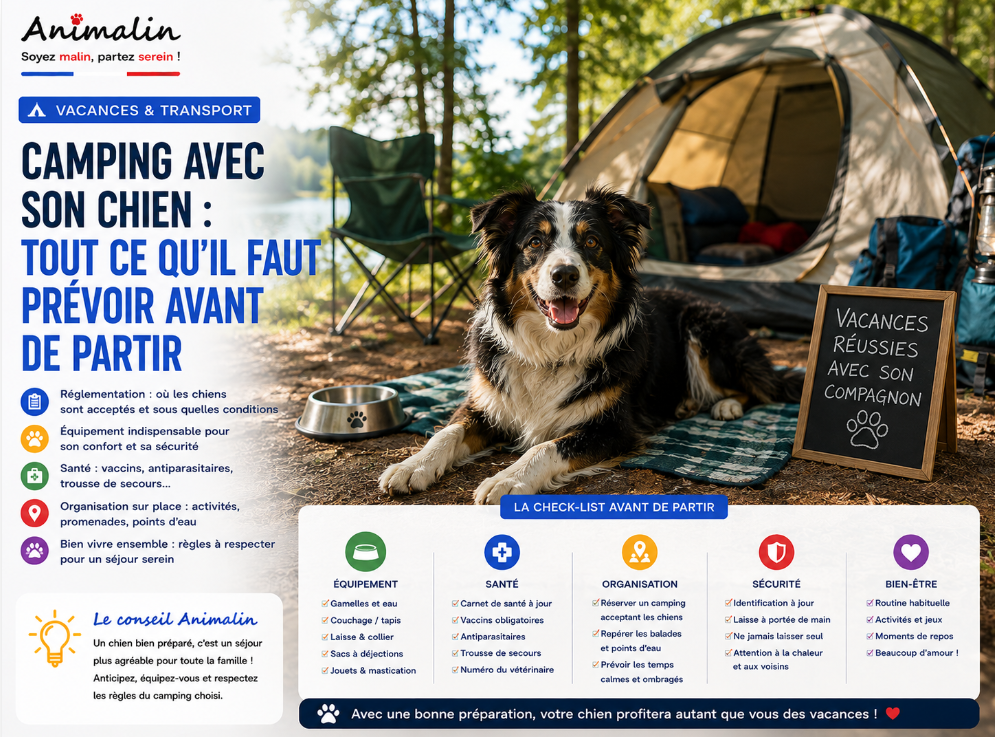 🏕️ Camping avec son chien : tout ce qu’il faut prévoir avant de partir ⭐⭐⭐